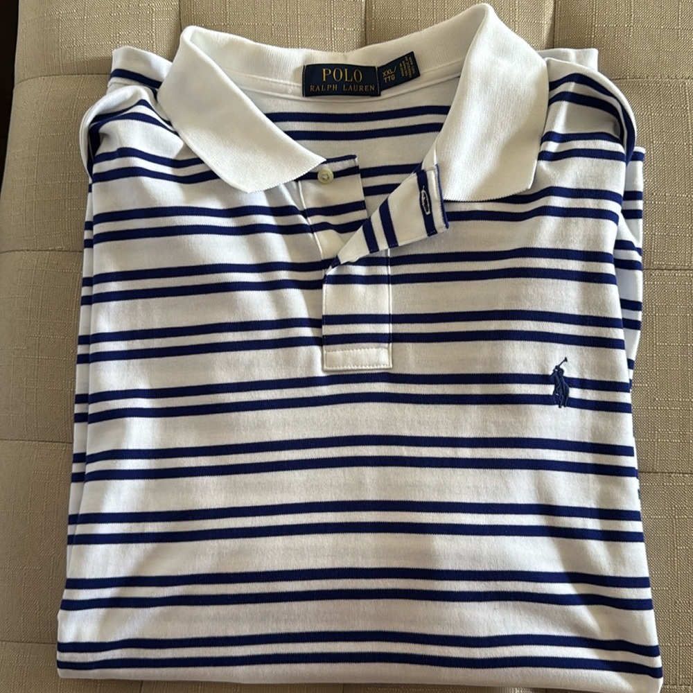 Men’s Striped Polo XXL